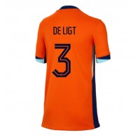 Nederländerna Matthijs de Ligt #3 Hemmatröja Dam EM 2024 Kortärmad